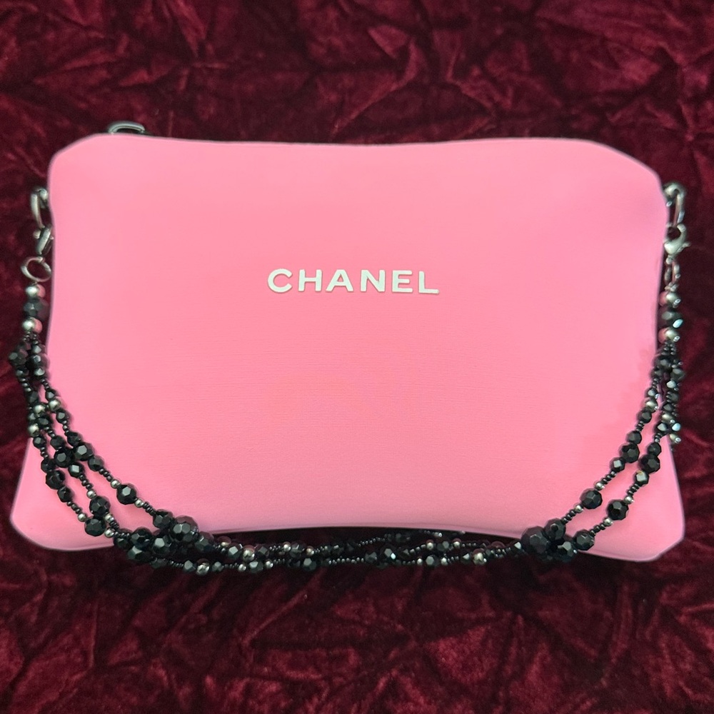 CHANEL Clutch with Beaded Strap NIB
Plus chain added for a Crossbody Bag